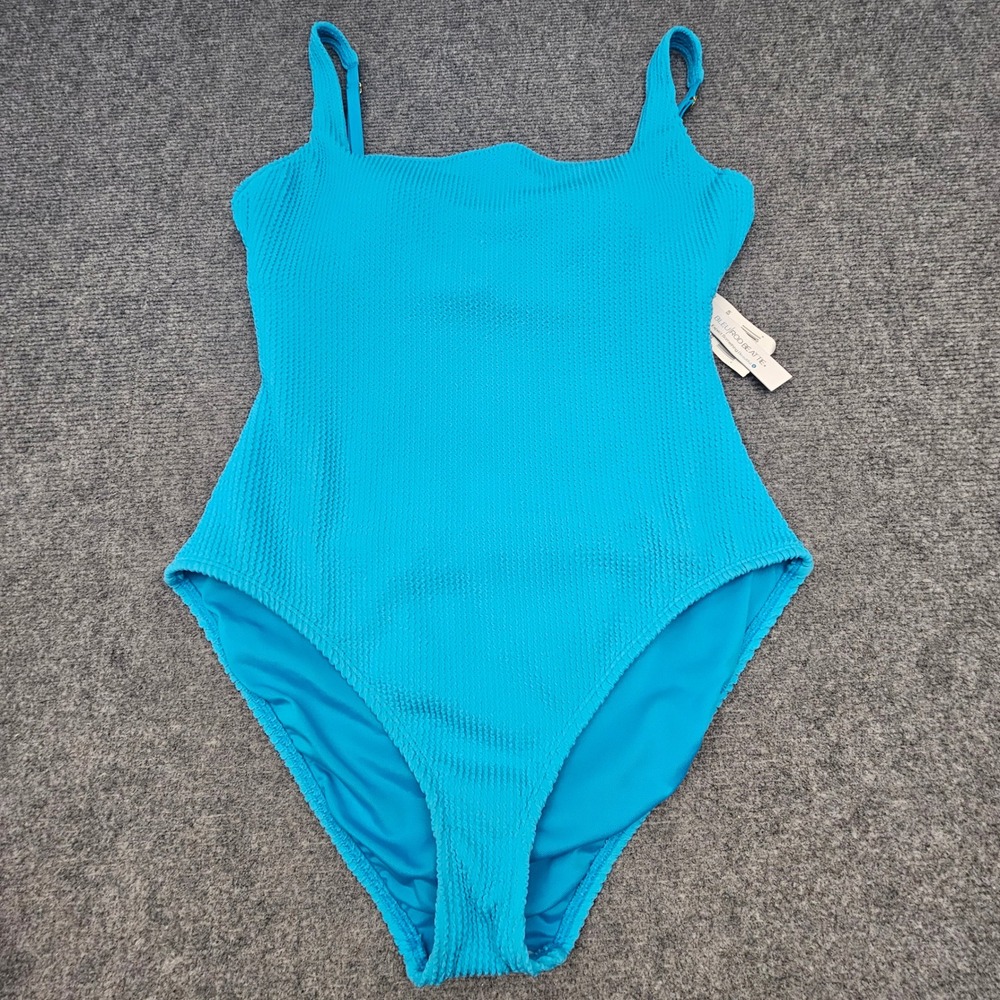 Bleu Rod Beattie Swimsuit Womens 16W Blue Textured Underwire One Piece New